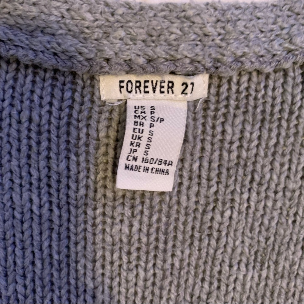 White and Gray Striped Cardigan - Picture 2 of 5